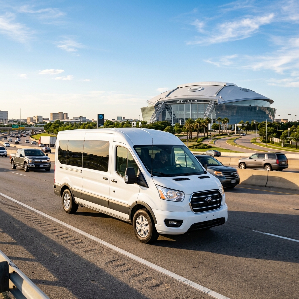 15-passenger shuttle van for World Cup stadium transport